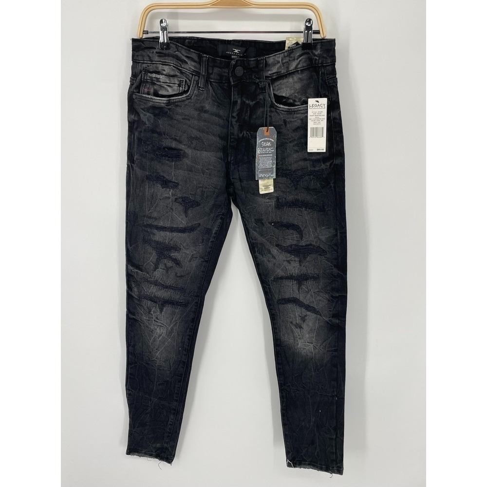 Jordan Craig‎ Legacy Jeans Men's 30/32 Industrial Black Denim Sean Stacked NWT